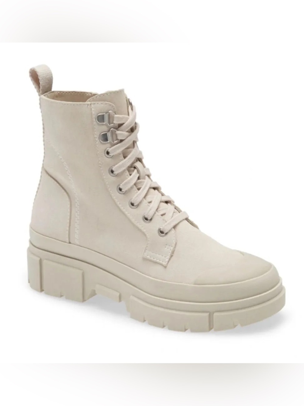Treasure & Bond Raegin Suede Combat Boots Booties Lace Up Winter Leather